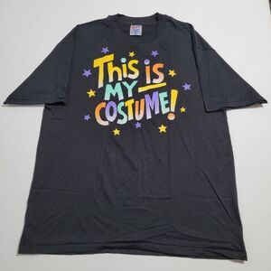 Vintage My Costume Halloween Black Short Sleeve Single Stitch T-Shirt Mens XL